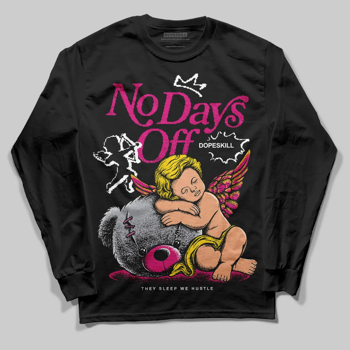Rick RO Pink Leather Sneakers DopeSkill Long Sleeve T-Shirt New No Days Off Graphic sold by DopeSkill