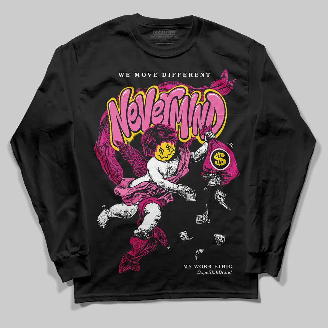 Rick RO Pink Leather Sneakers DopeSkill Long Sleeve T-Shirt Nevermind Graphic sold by DopeSkill