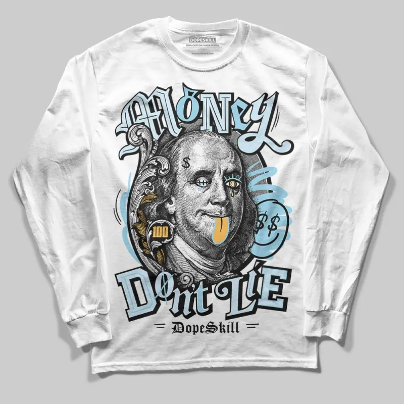 Knu Stack Vintage Satin Dream Blue DopeSkill Long Sleeve T-Shirt Money Don't Lie Graphic sold by DopeSkill