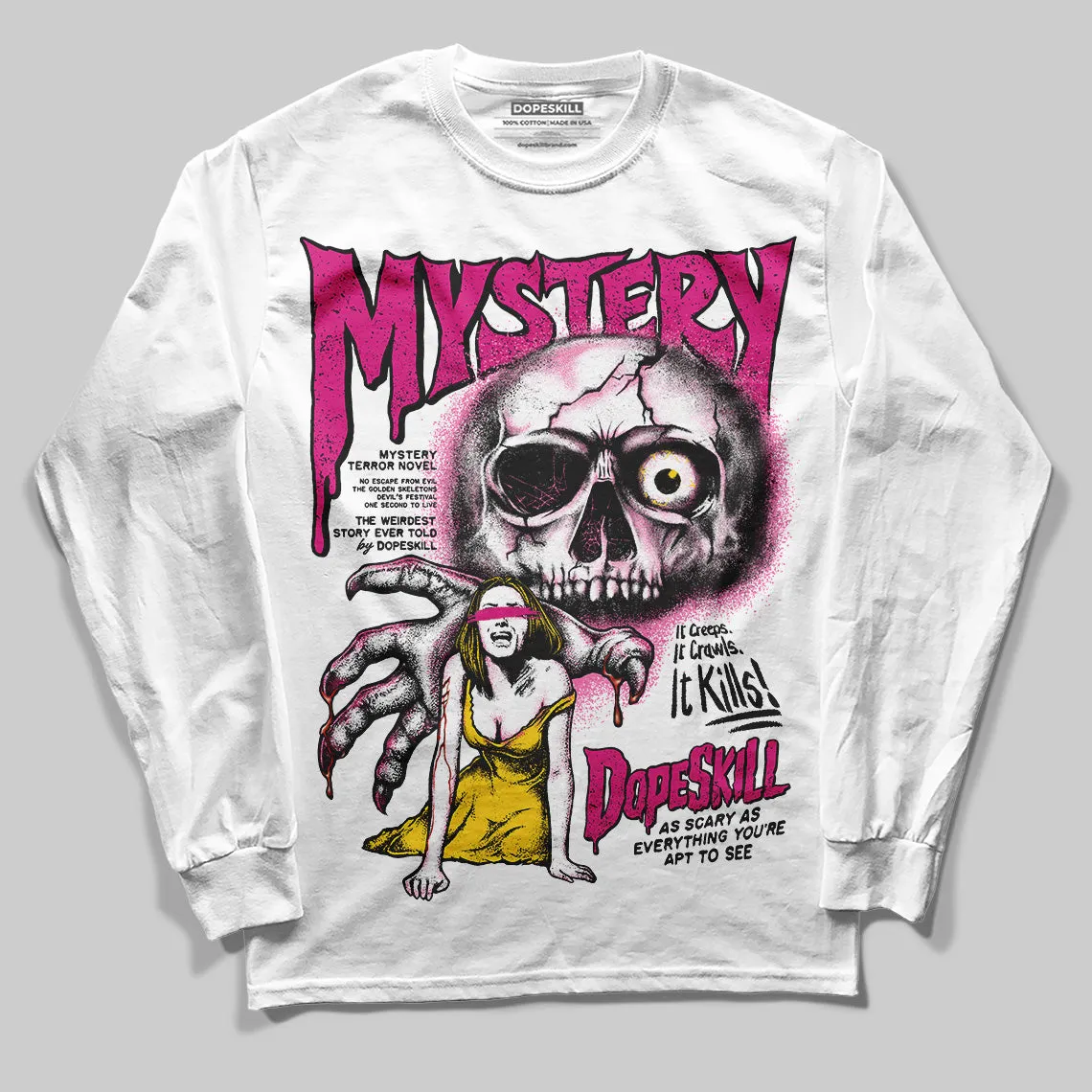 Rick RO Pink Leather Sneakers DopeSkill Long Sleeve T-Shirt Mystery Ghostly Grasp Graphic sold by DopeSkill product image thumbnail 2