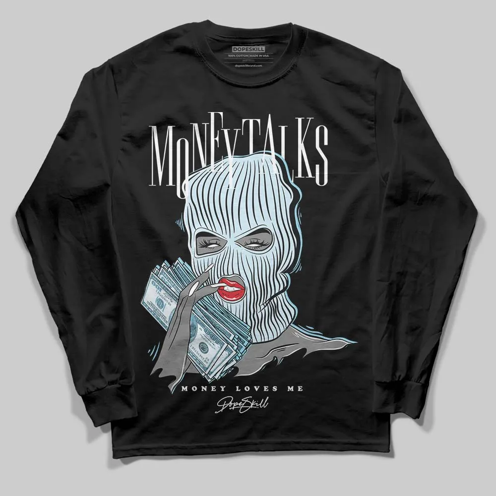 Knu Stack Vintage Satin Dream Blue DopeSkill Long Sleeve T-Shirt Money Talks Graphic sold by DopeSkill product image thumbnail 2