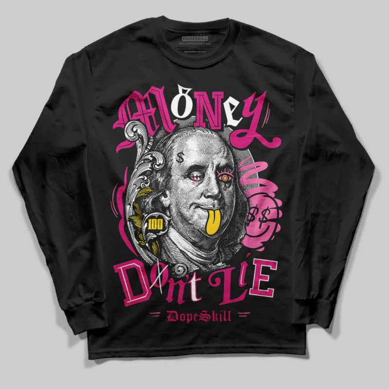 Rick RO Pink Leather Sneakers DopeSkill Long Sleeve T-Shirt Money Don't Lie Graphic sold by DopeSkill