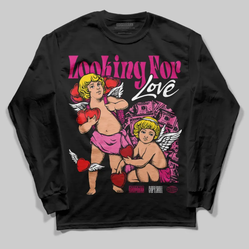 Rick RO Pink Leather Sneakers DopeSkill Long Sleeve T-Shirt Looking For Love Graphic sold by DopeSkill