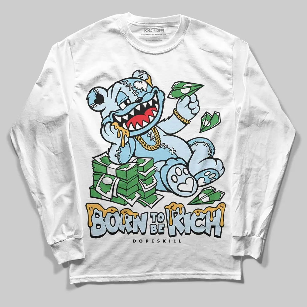 Knu Stack Vintage Satin Dream Blue DopeSkill Long Sleeve T-Shirt Born To Be Rich Graphic sold by DopeSkill
