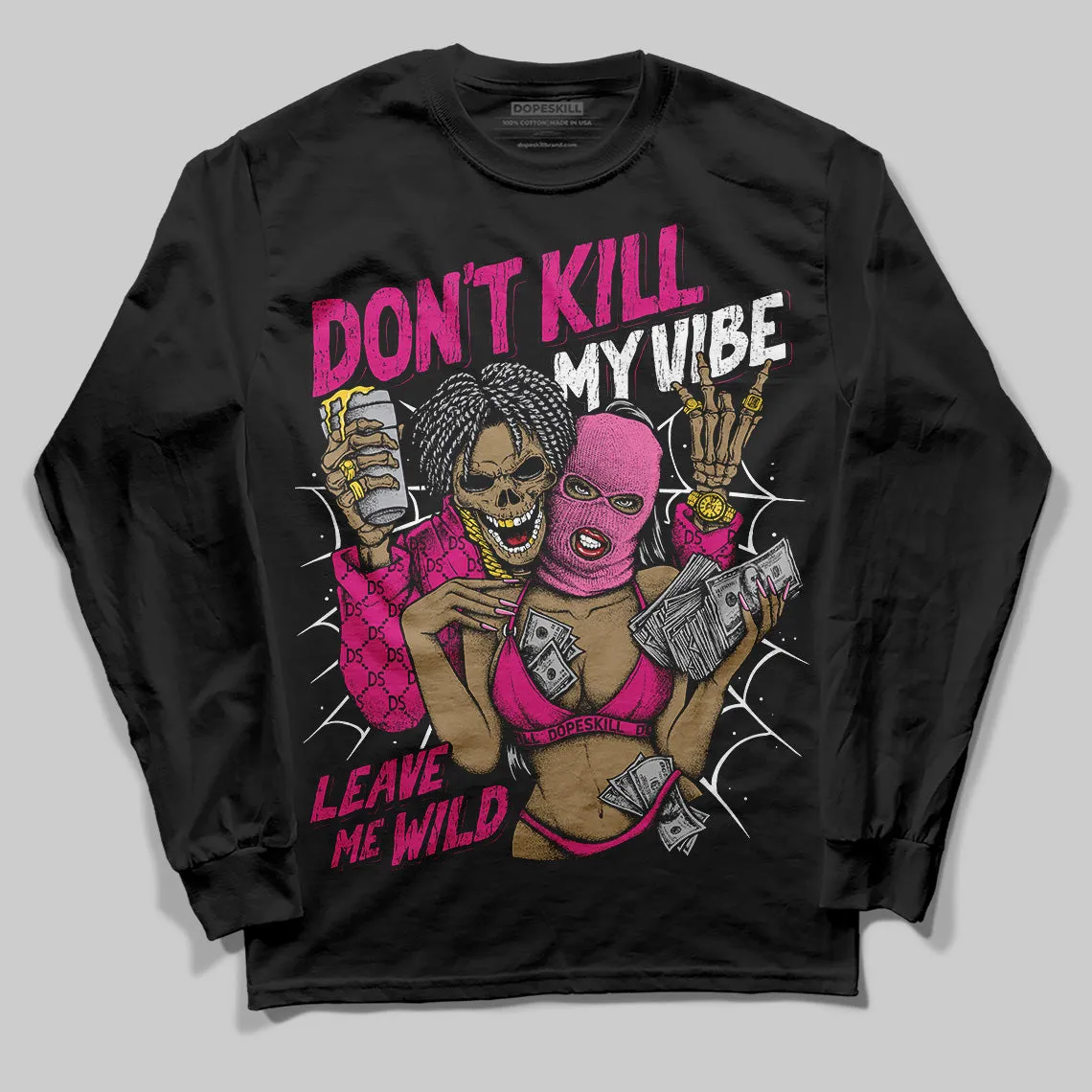 Rick RO Pink Leather Sneakers DopeSkill Long Sleeve T-Shirt Don't Kill My Vibe Graphic sold by DopeSkill