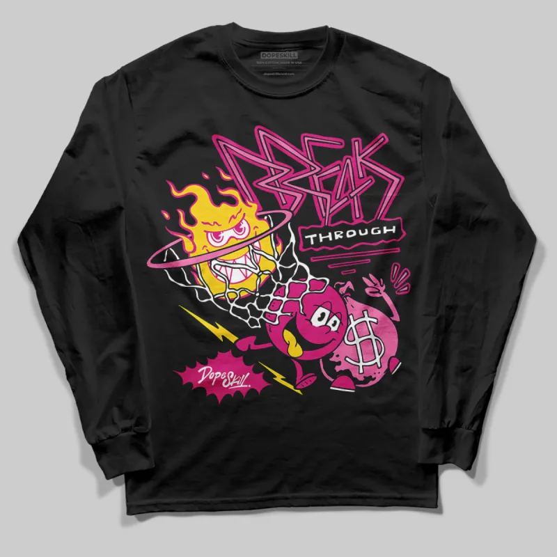 Rick RO Pink Leather Sneakers DopeSkill Long Sleeve T-Shirt Break Through Graphic sold by DopeSkill