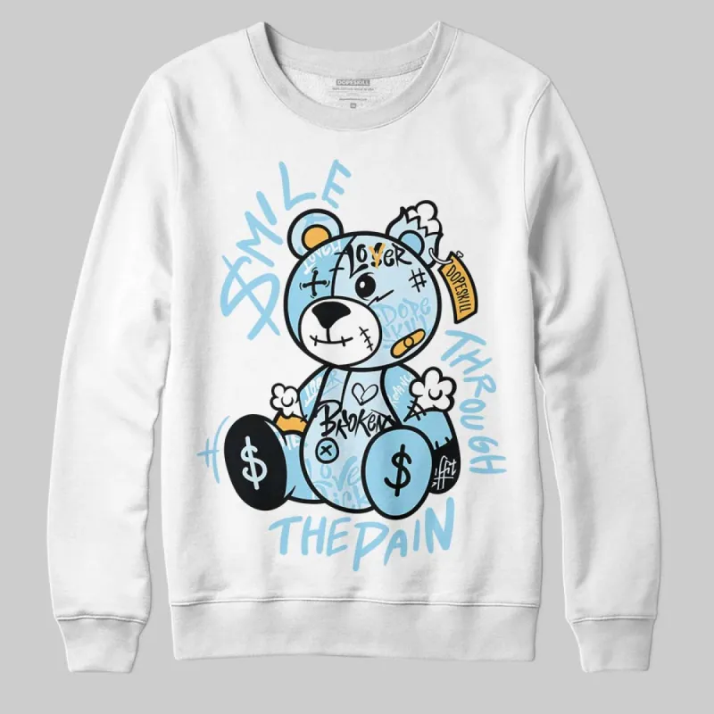 Knu Stack Vintage Satin Dream Blue DopeSkill Sweatshirt Smile Through The Pain Graphic sold by DopeSkill