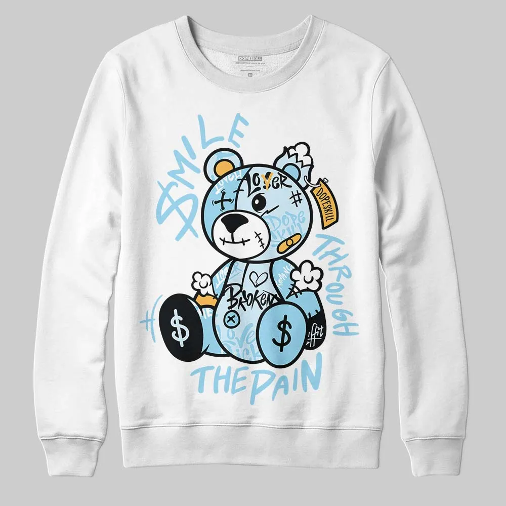 Knu Stack Vintage Satin Dream Blue DopeSkill Sweatshirt Smile Through The Pain Graphic sold by DopeSkill