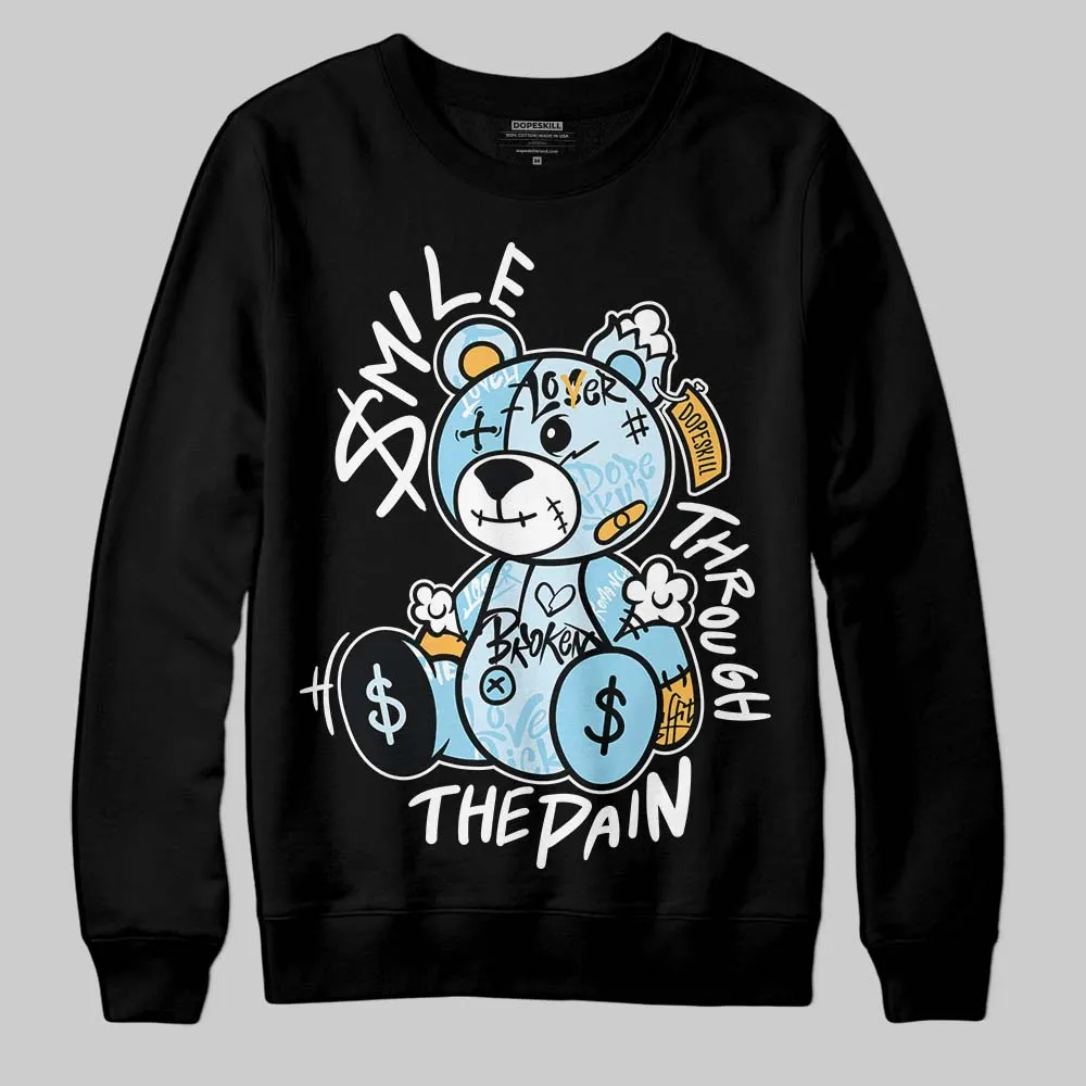 Knu Stack Vintage Satin Dream Blue DopeSkill Sweatshirt Smile Through The Pain Graphic sold by DopeSkill product image thumbnail 2