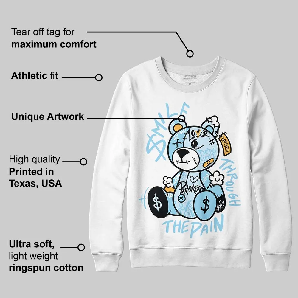 Knu Stack Vintage Satin Dream Blue DopeSkill Sweatshirt Smile Through The Pain Graphic sold by DopeSkill product image thumbnail 3