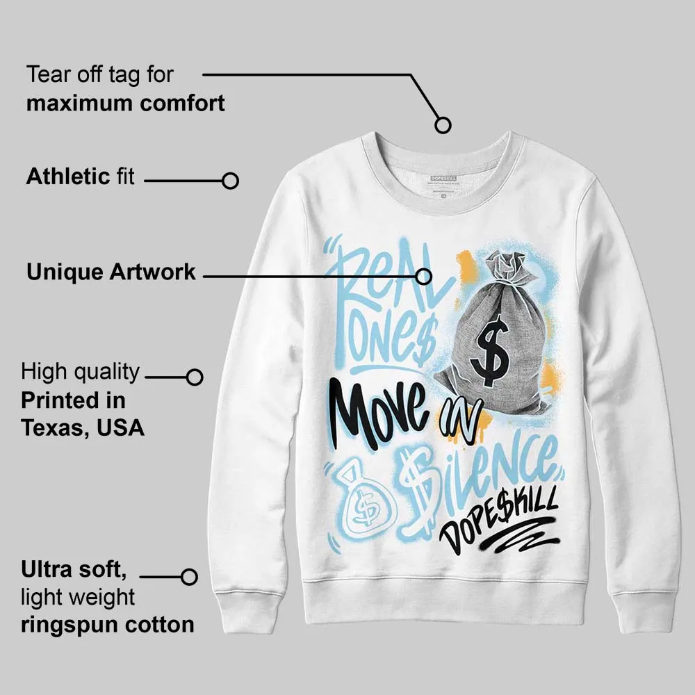 Knu Stack Vintage Satin Dream Blue DopeSkill Sweatshirt Real Ones Move In Silence Graphic sold by DopeSkill product image thumbnail 3