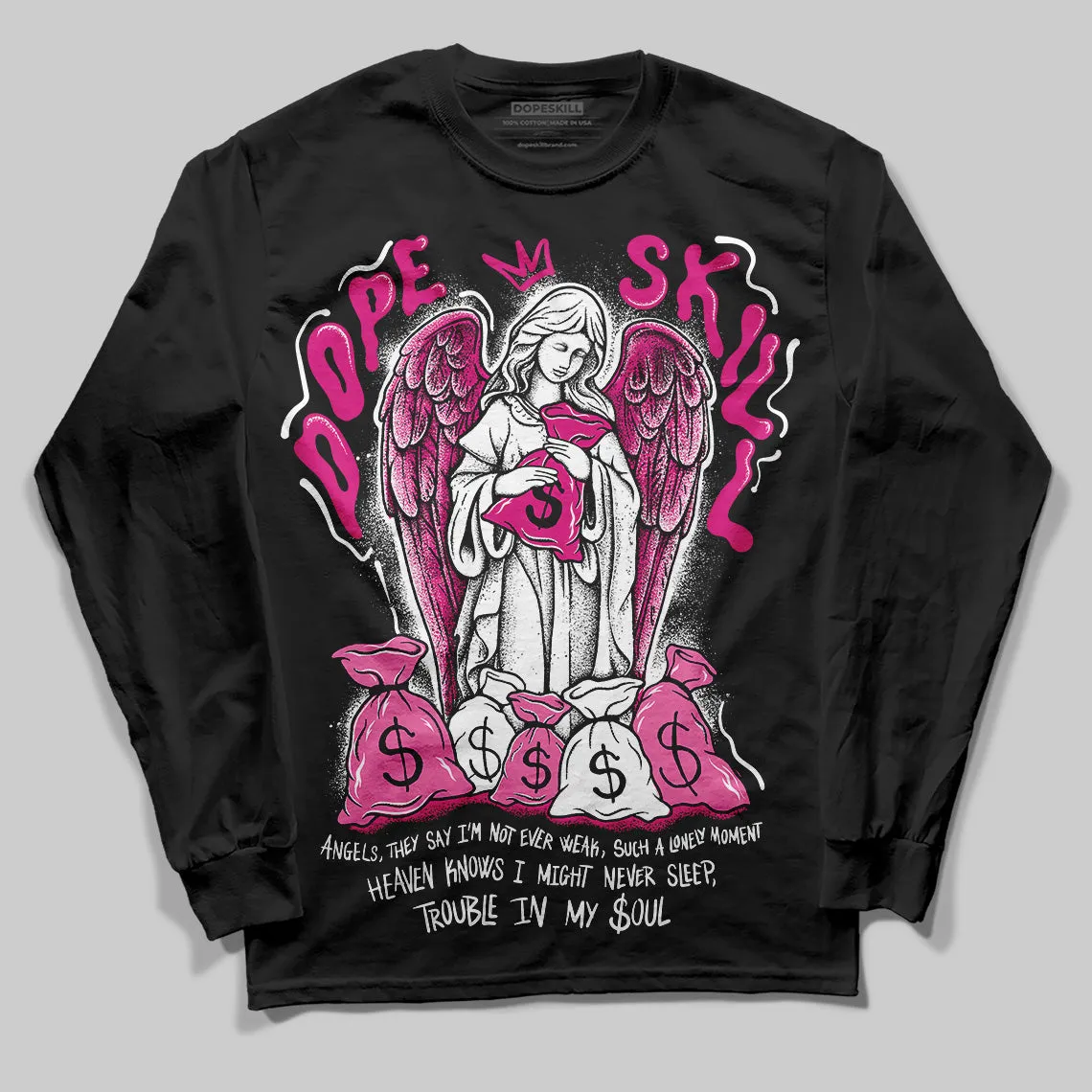Rick RO Pink Leather Sneakers DopeSkill Long Sleeve T-Shirt Angels Graphic sold by DopeSkill
