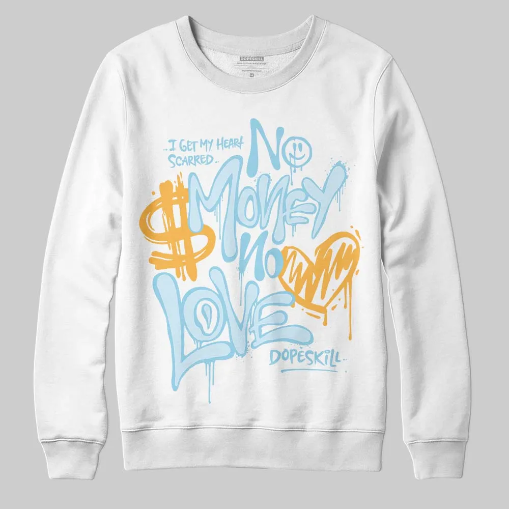 Knu Stack Vintage Satin Dream Blue DopeSkill Sweatshirt No Money No Love Typo Graphic sold by DopeSkill