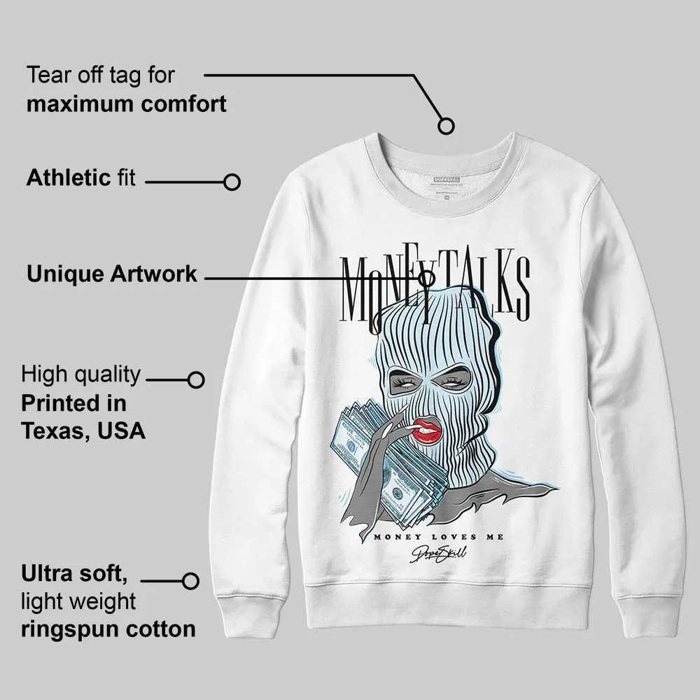 Knu Stack Vintage Satin Dream Blue DopeSkill Sweatshirt Money Talks Graphic sold by DopeSkill product image thumbnail 3