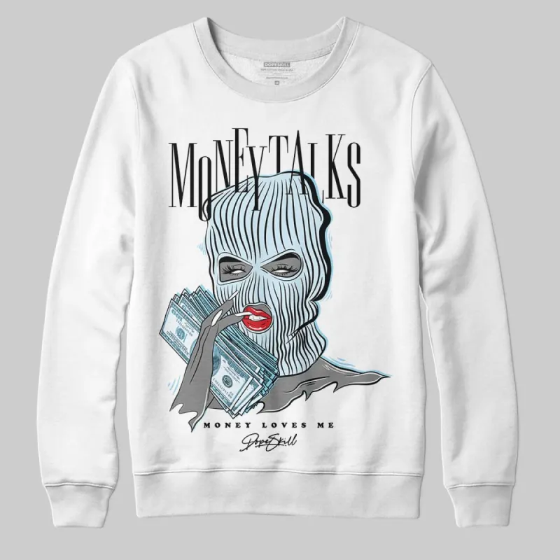 Knu Stack Vintage Satin Dream Blue DopeSkill Sweatshirt Money Talks Graphic sold by DopeSkill