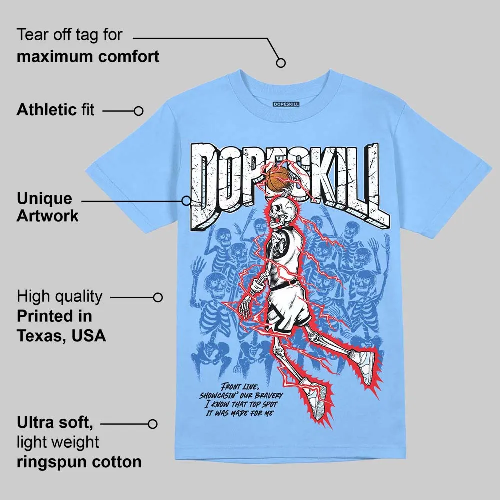 Knu Stack Vintage Satin Dream Blue DopeSkill Blue T-shirt Thunder Dunk Graphic sold by DopeSkill product image thumbnail 2