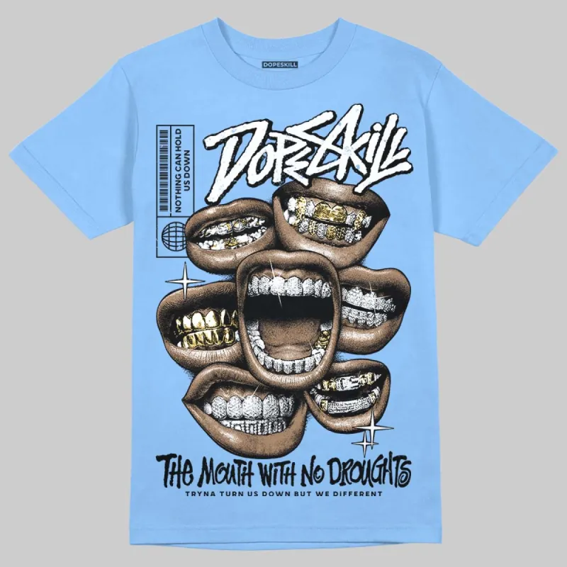 Knu Stack Vintage Satin Dream Blue DopeSkill Blue T-shirt The Mouth With No Droughts Graphic sold by DopeSkill