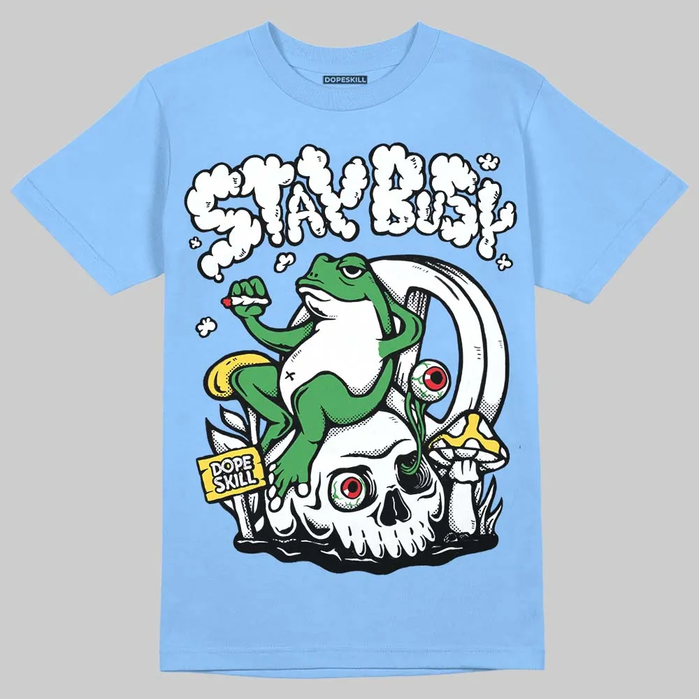 Knu Stack Vintage Satin Dream Blue DopeSkill Blue T-shirt Stay Busy Graphic sold by DopeSkill