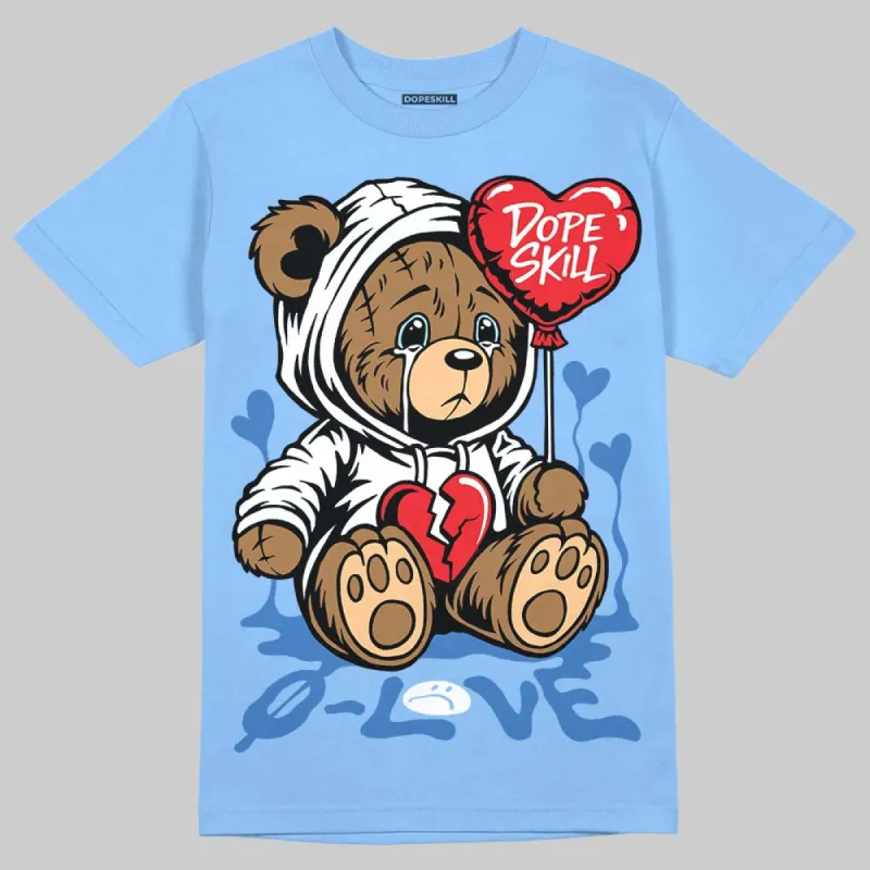 Knu Stack Vintage Satin Dream Blue DopeSkill Blue T-shirt Broken Bear Graphic sold by DopeSkill