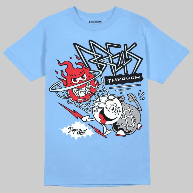 Knu Stack Vintage Satin Dream Blue DopeSkill Blue T-shirt Break Through Graphic sold by DopeSkill