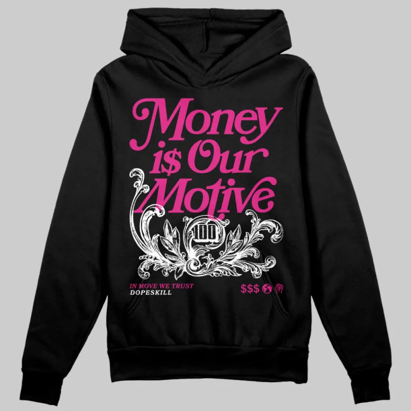Rick RO Pink Leather Sneakers DopeSkill Hoodie Sweatshirt Money Is Our Motive Typo Graphic sold by DopeSkill