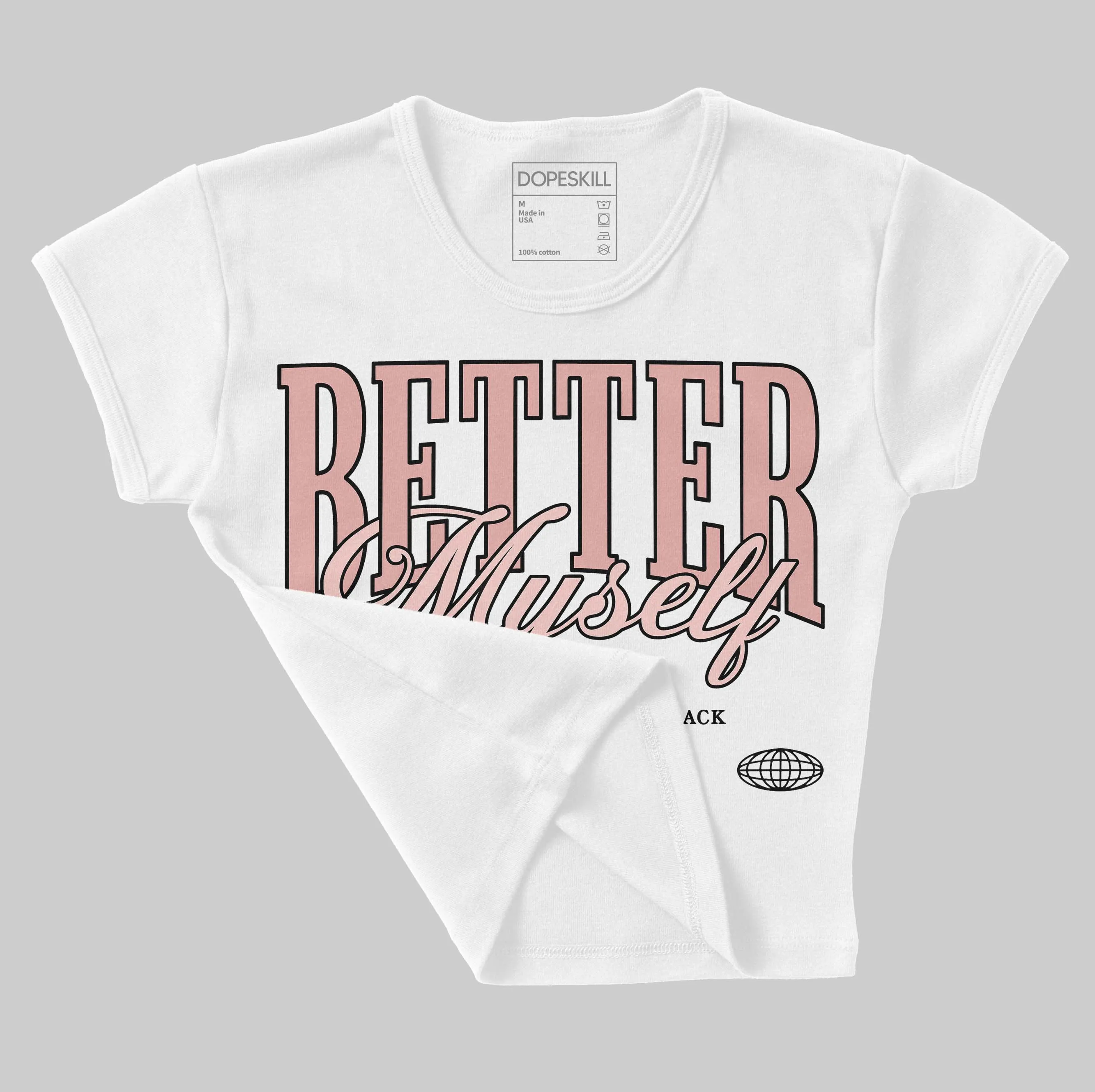 Leather Curb Glitter Pale Pink DopeSkill Women's Crop Top Better Myself Graphic sold by DopeSkill product image thumbnail 4