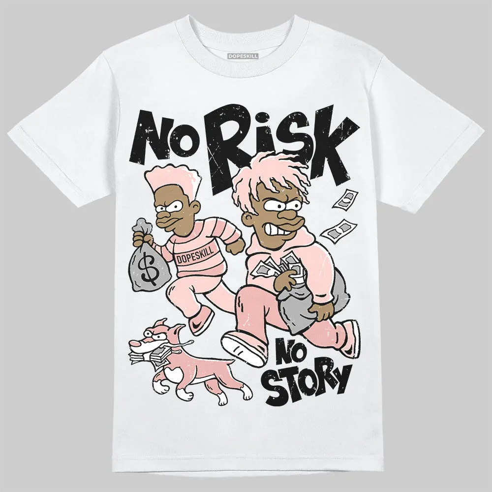 Leather Curb Glitter Pale Pink DopeSkill T-Shirt No Risk No Story Graphic sold by DopeSkill product image thumbnail 2