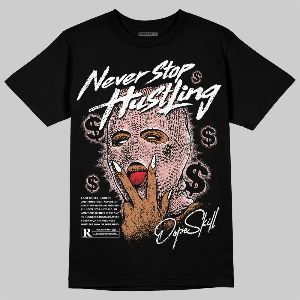 Leather Curb Glitter Pale Pink DopeSkill T-Shirt Never Stop Hustling Graphic sold by DopeSkill