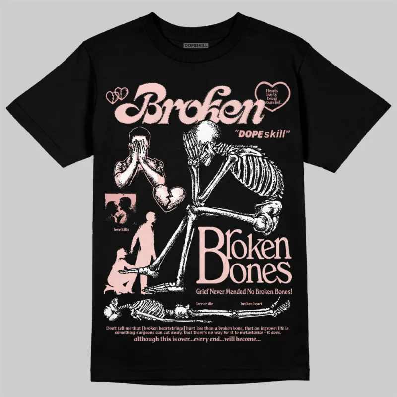 Leather Curb Glitter Pale Pink DopeSkill T-Shirt Broken Bones Graphic sold by DopeSkill