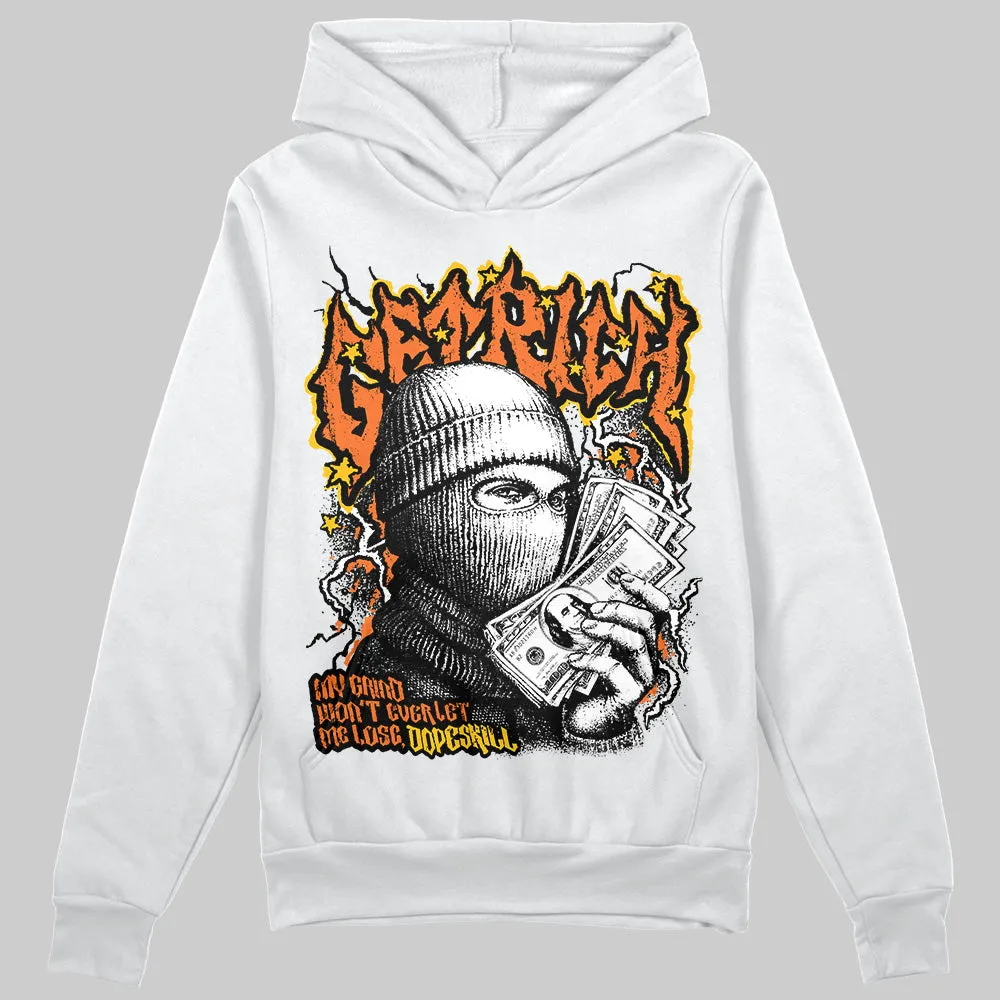 Orange Black White DopeSkill Hoodie Sweatshirt New Get Rich Graphic sold by DopeSkill