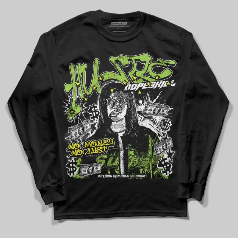 Neon Green Collection DopeSkill Long Sleeve T-Shirt No Money No Lust Graphic sold by DopeSkill