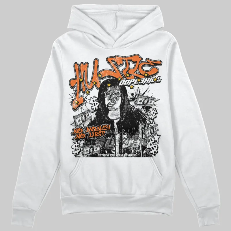 Orange Black White DopeSkill Hoodie Sweatshirt No Money No Lust Graphic sold by DopeSkill
