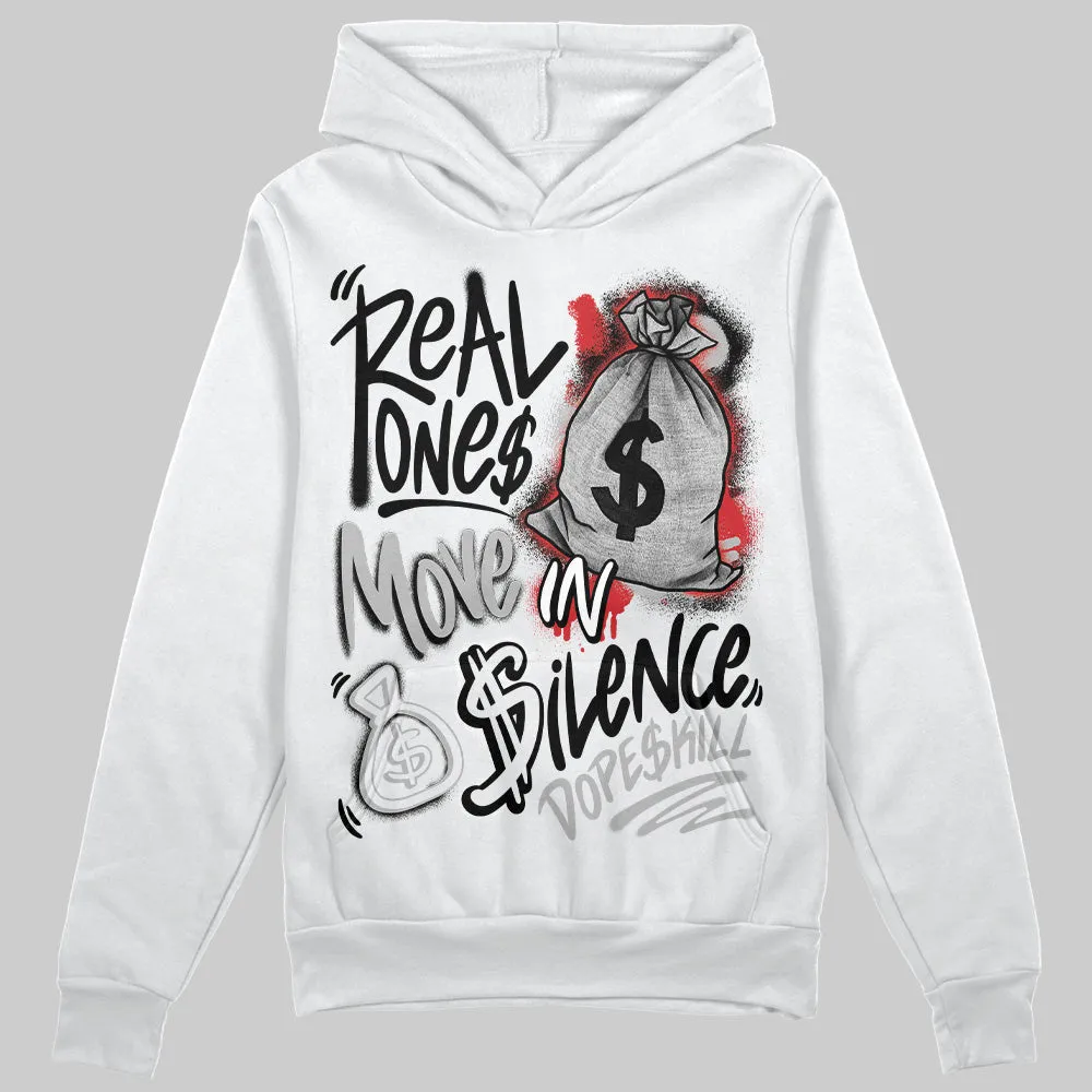 Black Cement 3s DopeSkill Hoodie Sweatshirt Real Ones Move In Silence Graphic sold by DopeSkill product image thumbnail 2