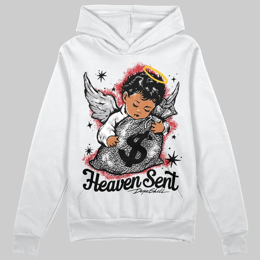 Black Cement 3s DopeSkill Hoodie Sweatshirt Heaven Sent Graphic sold by DopeSkill product image thumbnail 2