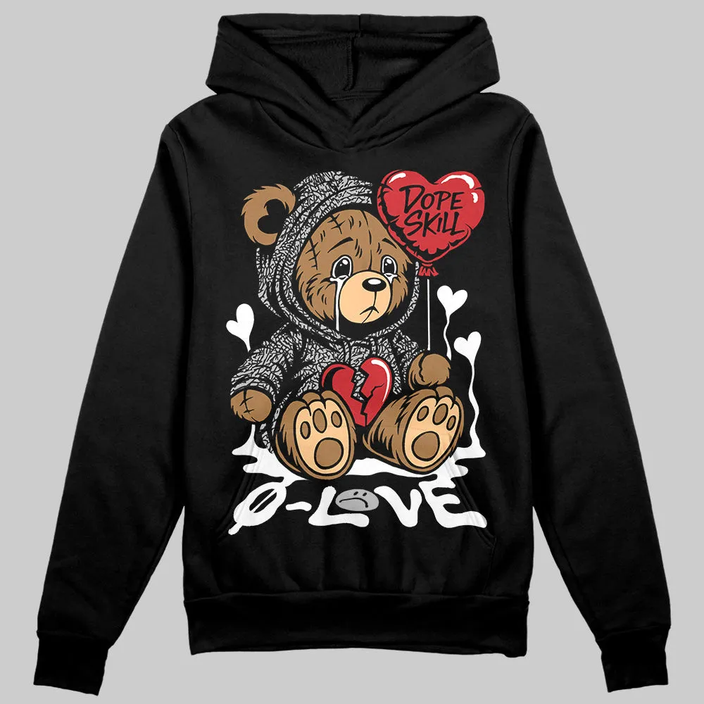 Black Cement 3s DopeSkill Hoodie Sweatshirt Broken Bear Graphic sold by DopeSkill