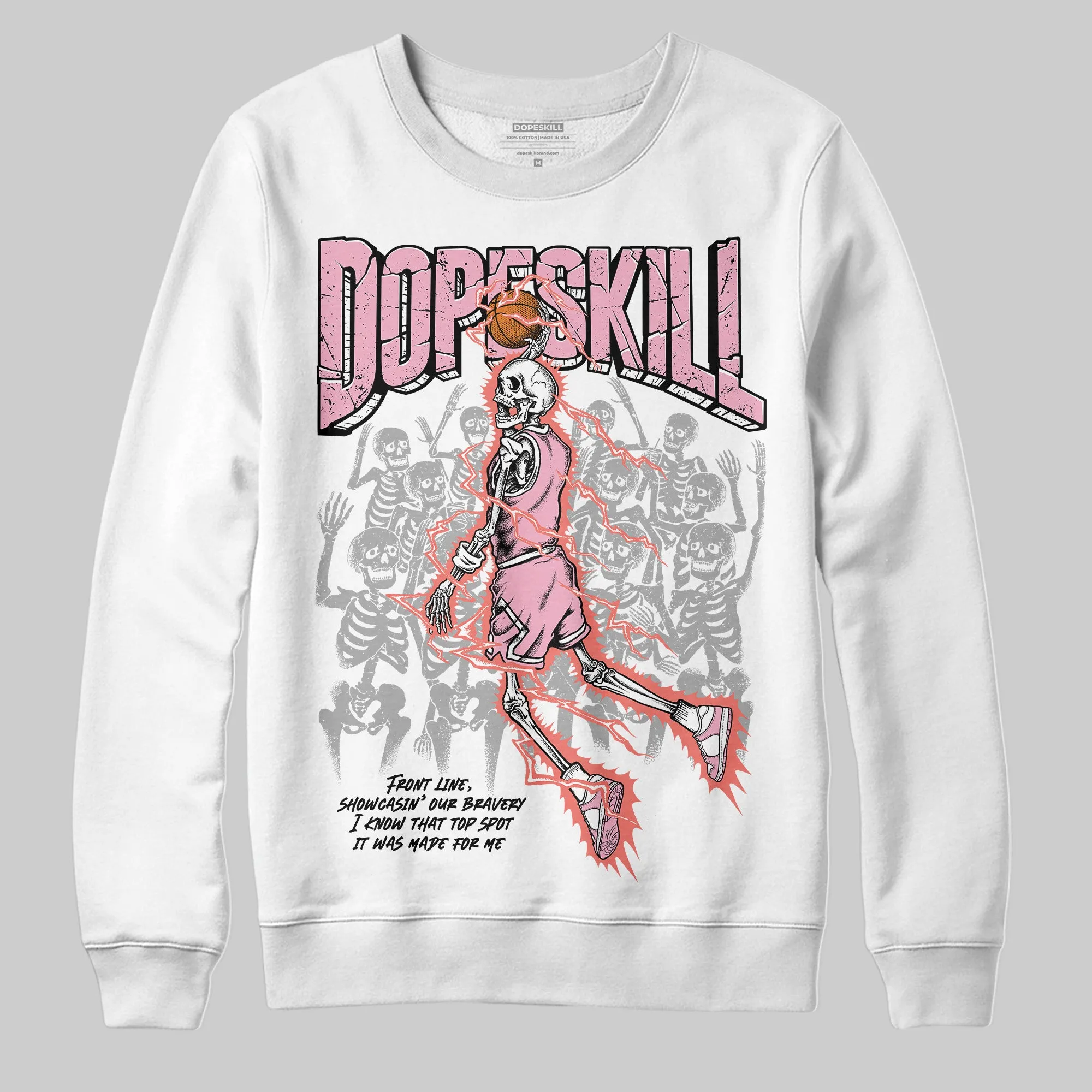 Stars Court White/Pink DopeSkill Sweatshirt Thunder Dunk Graphic sold by DopeSkill product image thumbnail 2