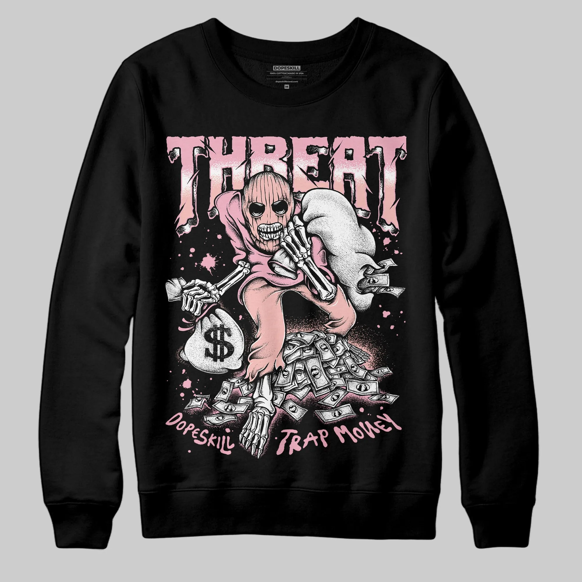 Stars Court White/Pink DopeSkill Sweatshirt Threat Graphic sold by DopeSkill