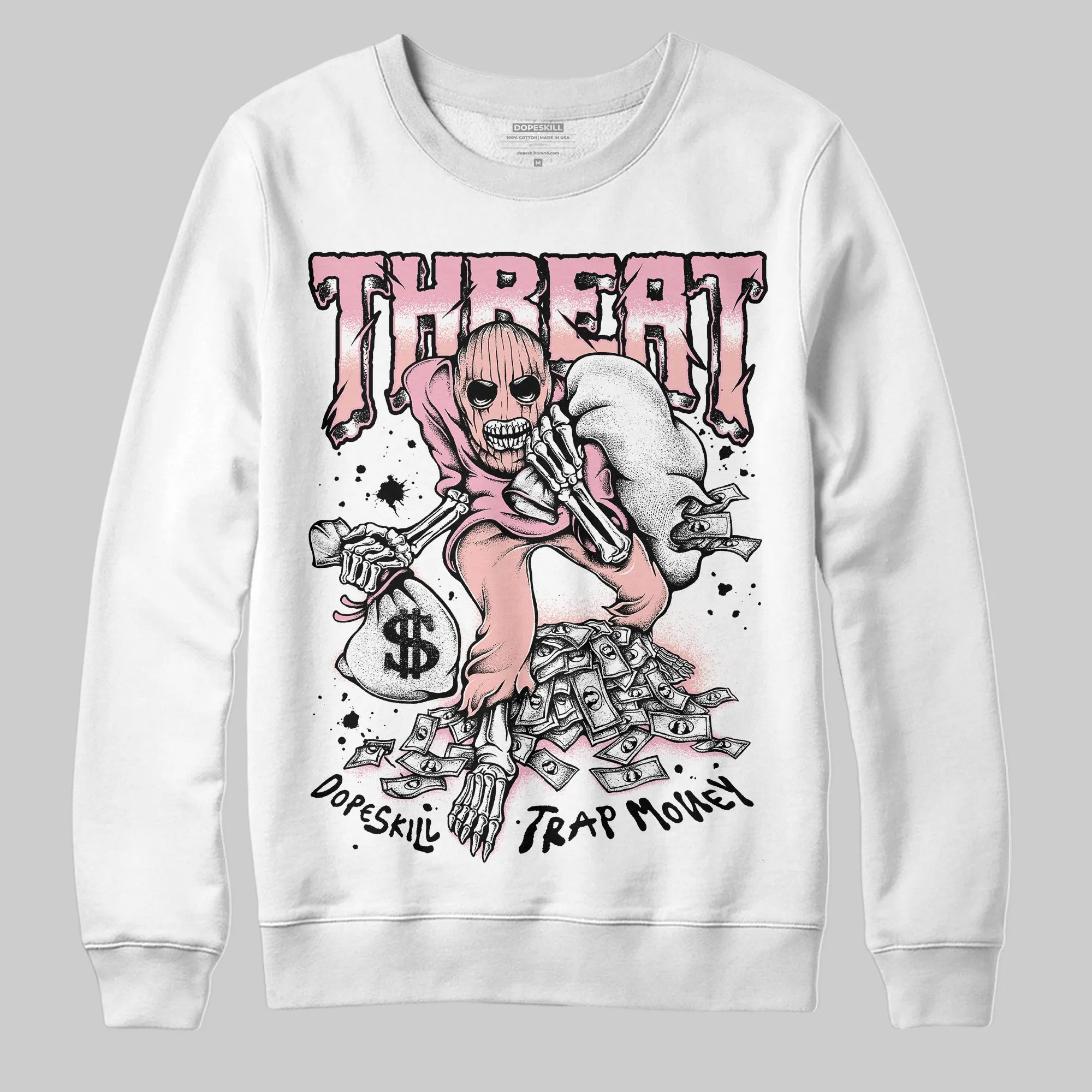 Stars Court White/Pink DopeSkill Sweatshirt Threat Graphic sold by DopeSkill product image thumbnail 2