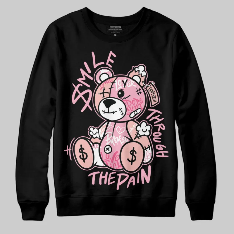 Stars Court White/Pink DopeSkill Sweatshirt Smile Through The Pain Graphic sold by DopeSkill