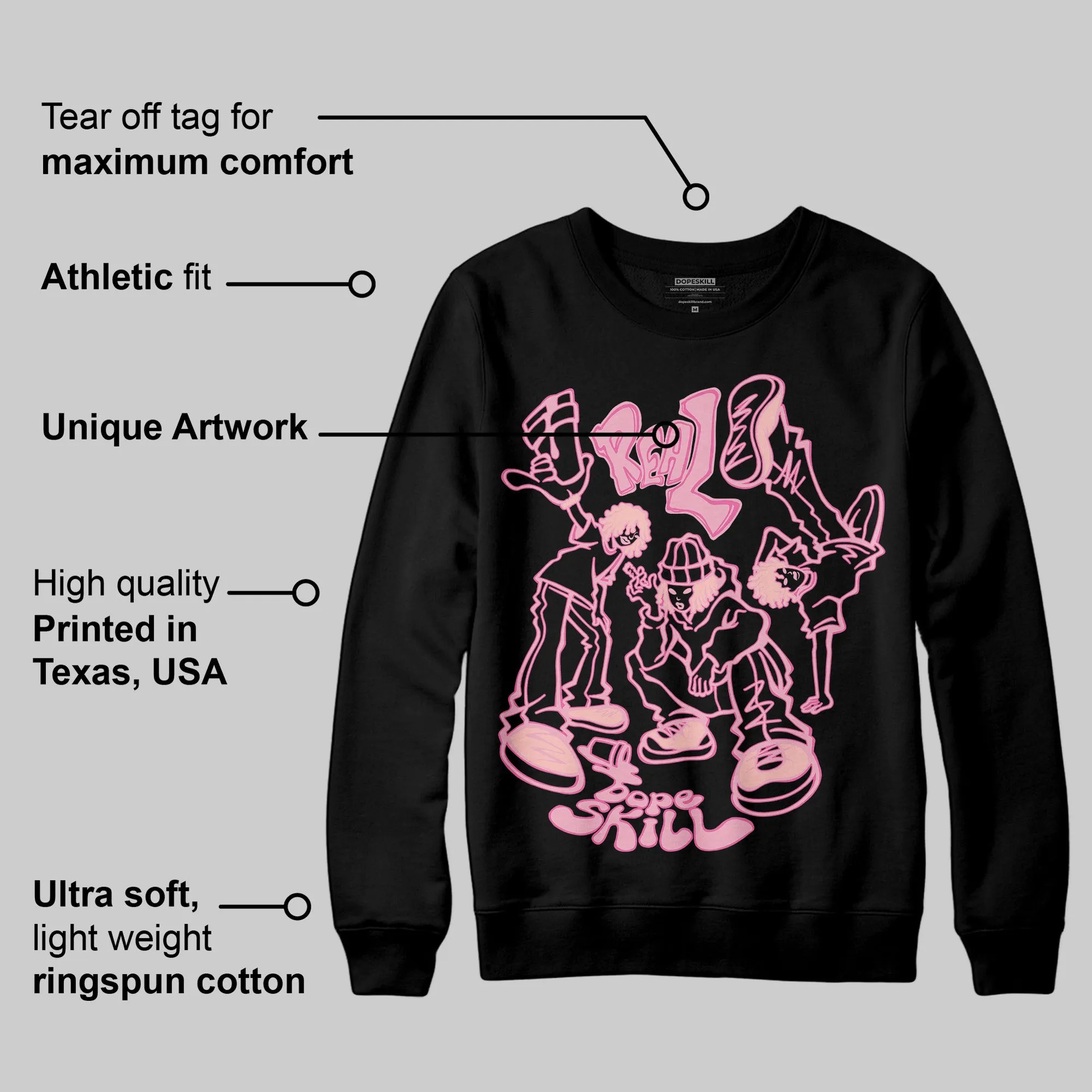 Stars Court White/Pink DopeSkill Sweatshirt Real Y2K Players Graphic sold by DopeSkill product image thumbnail 3