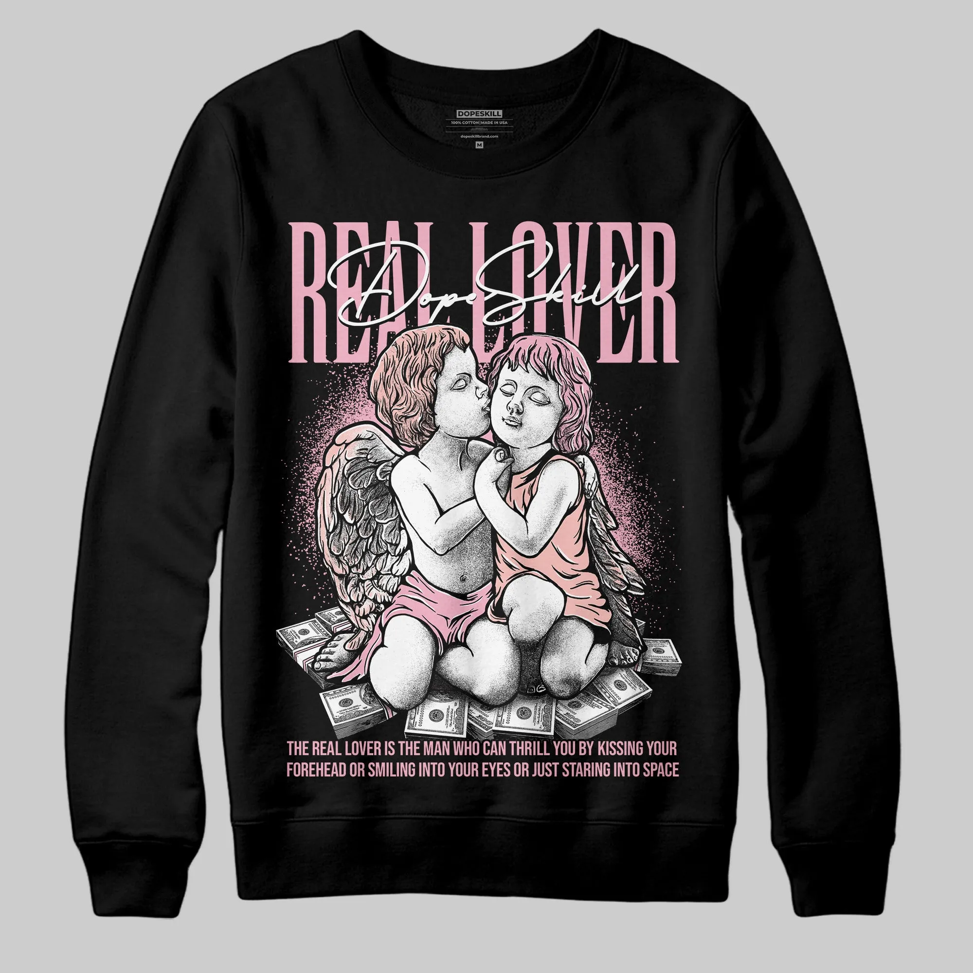 Stars Court White/Pink DopeSkill Sweatshirt Real Lover Graphic sold by DopeSkill