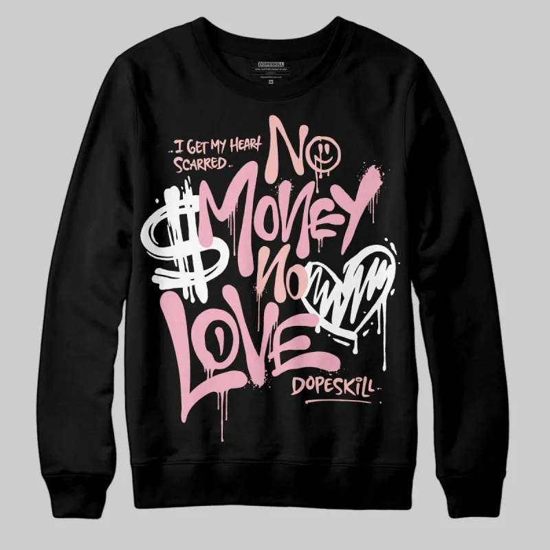 Stars Court White/Pink DopeSkill Sweatshirt No Money No Love Typo Graphic sold by DopeSkill