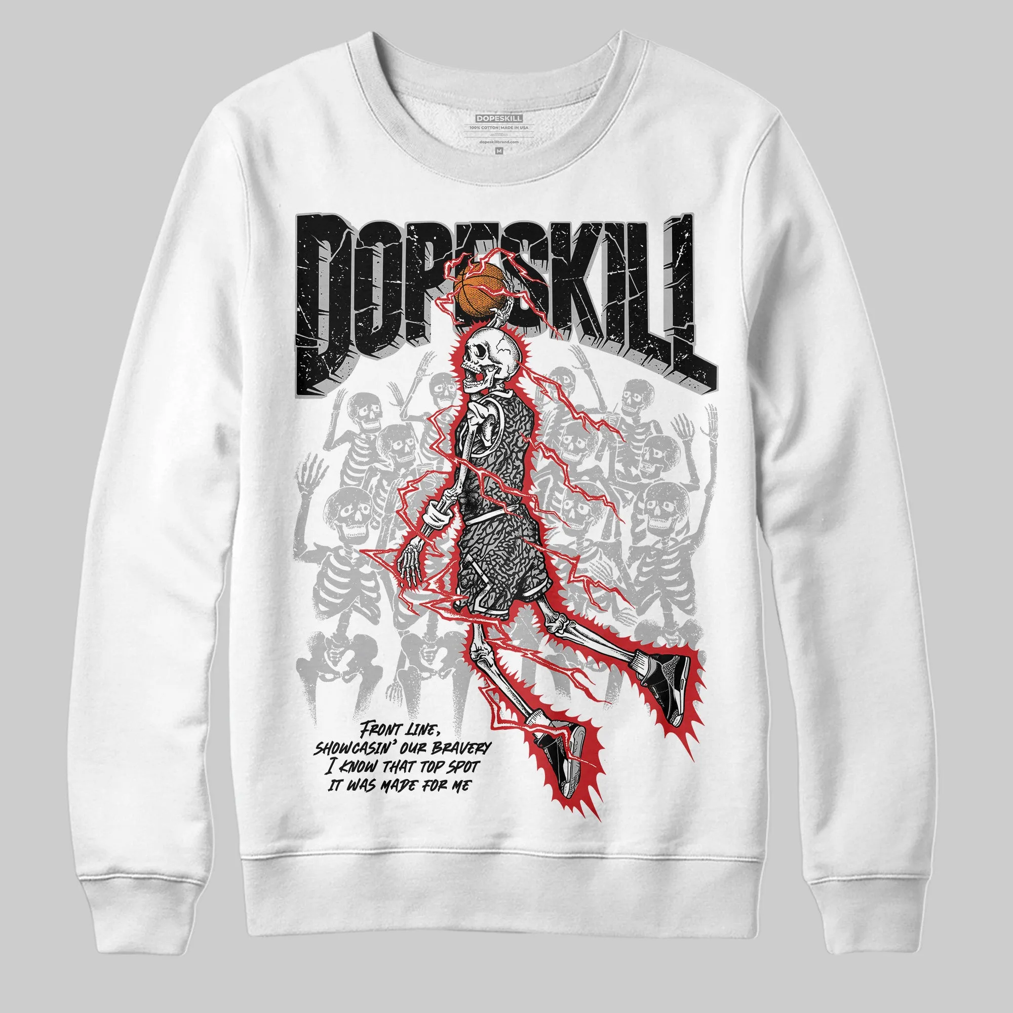 Black Cement 3s DopeSkill Sweatshirt Thunder Dunk Graphic sold by DopeSkill product image thumbnail 2