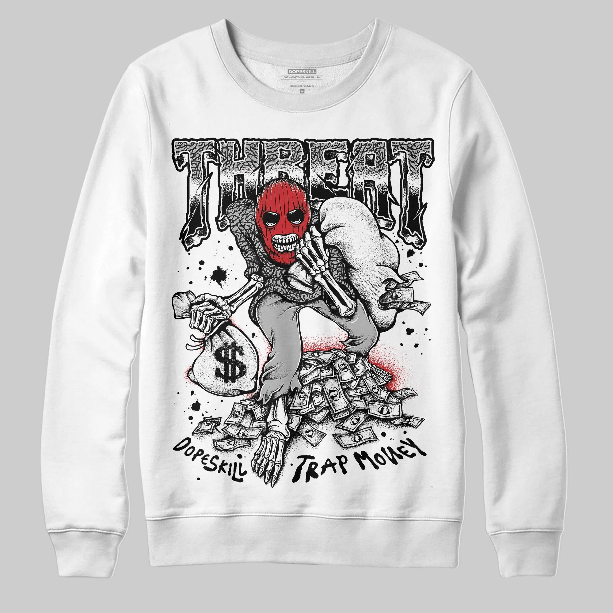 Black Cement 3s DopeSkill Sweatshirt Threat Graphic sold by DopeSkill product image thumbnail 2