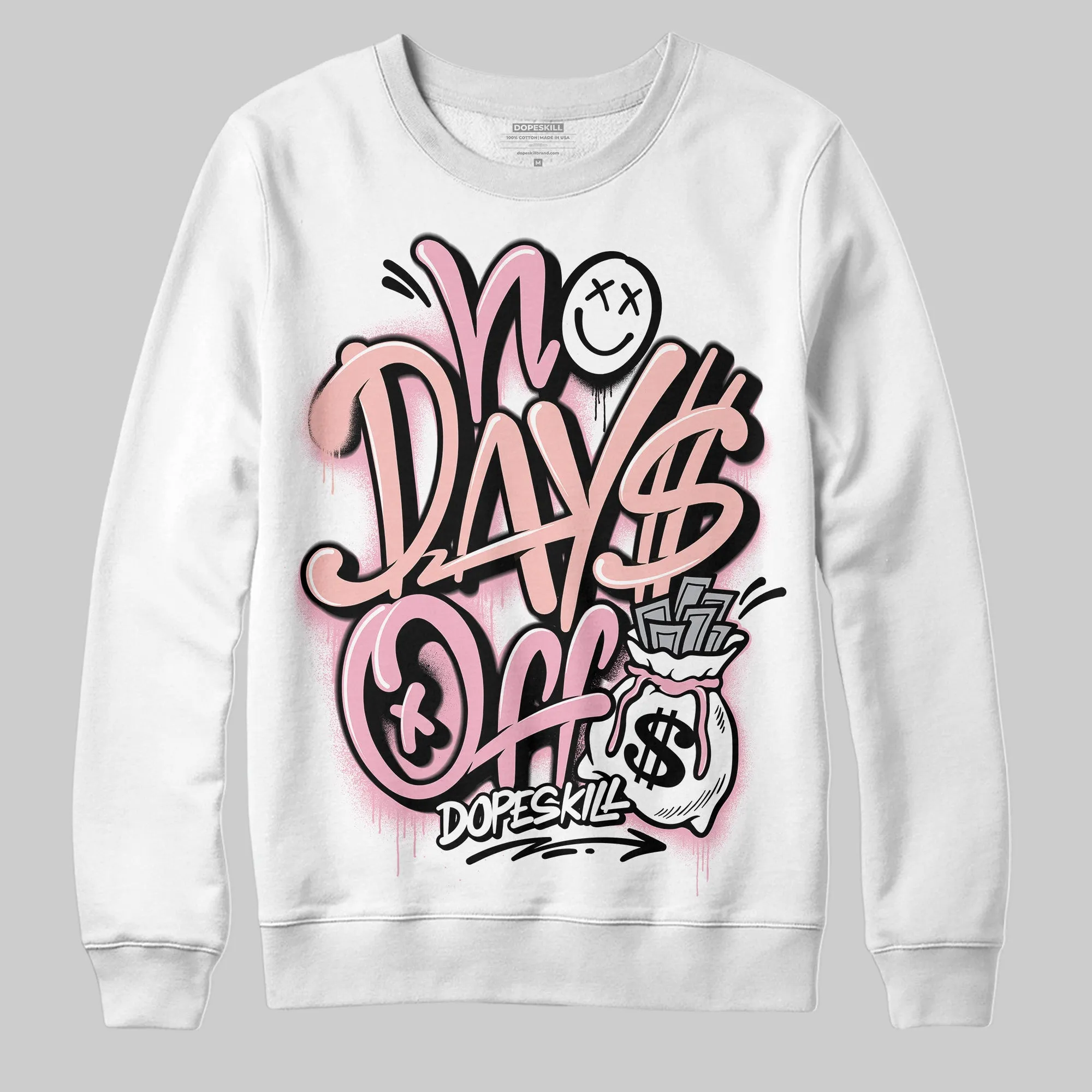 Stars Court White/Pink DopeSkill Sweatshirt No Days Off Graphic sold by DopeSkill product image thumbnail 2