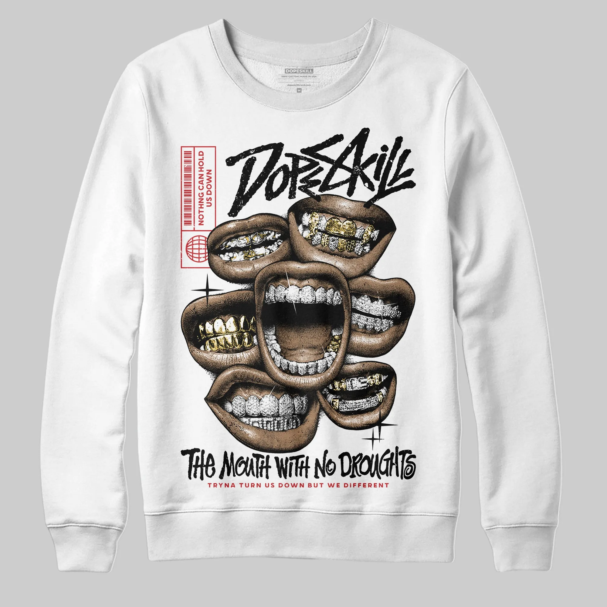 Black Cement 3s DopeSkill Sweatshirt The Mouth With No Droughts Graphic sold by DopeSkill product image thumbnail 2