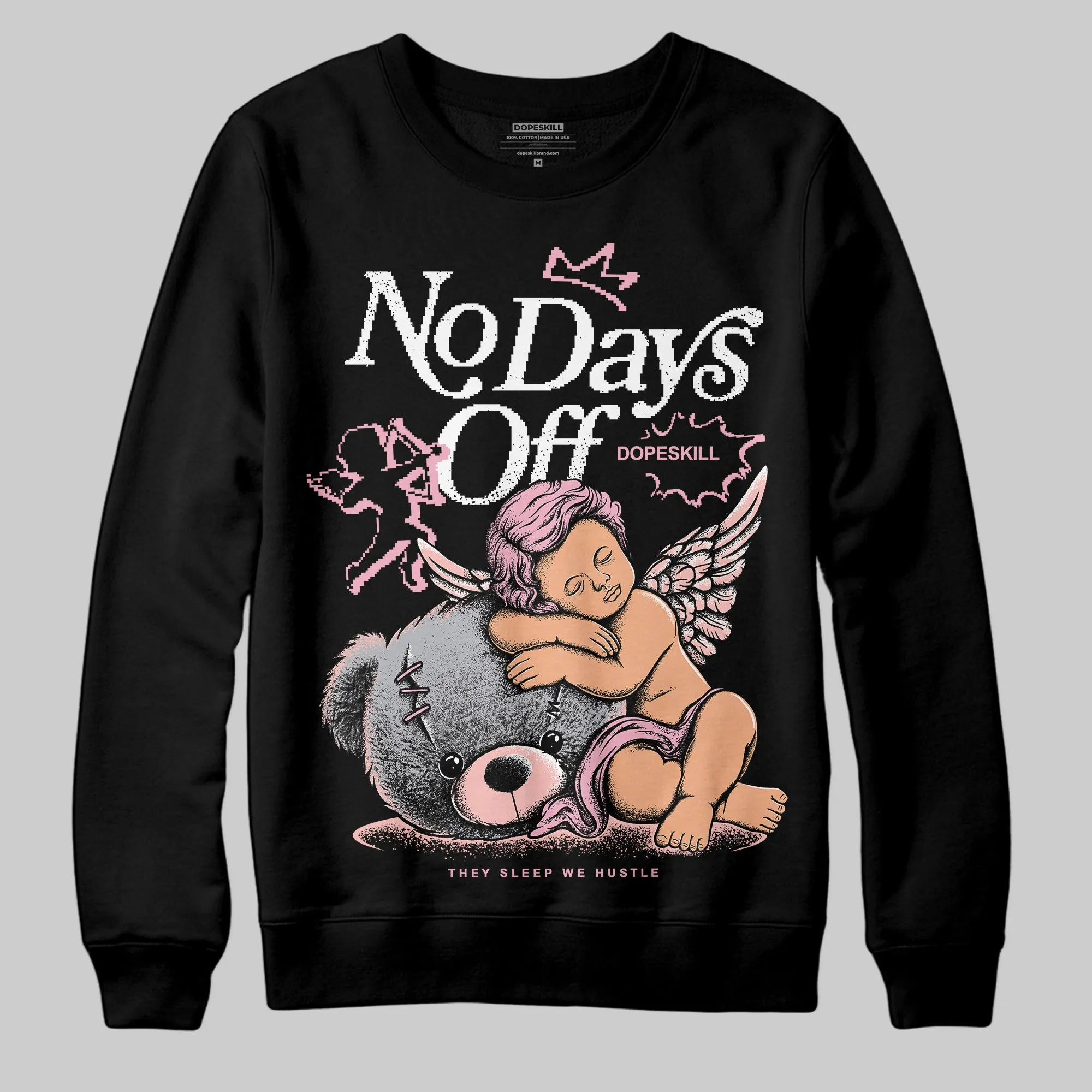 Stars Court White/Pink DopeSkill Sweatshirt New No Days Off Graphic sold by DopeSkill