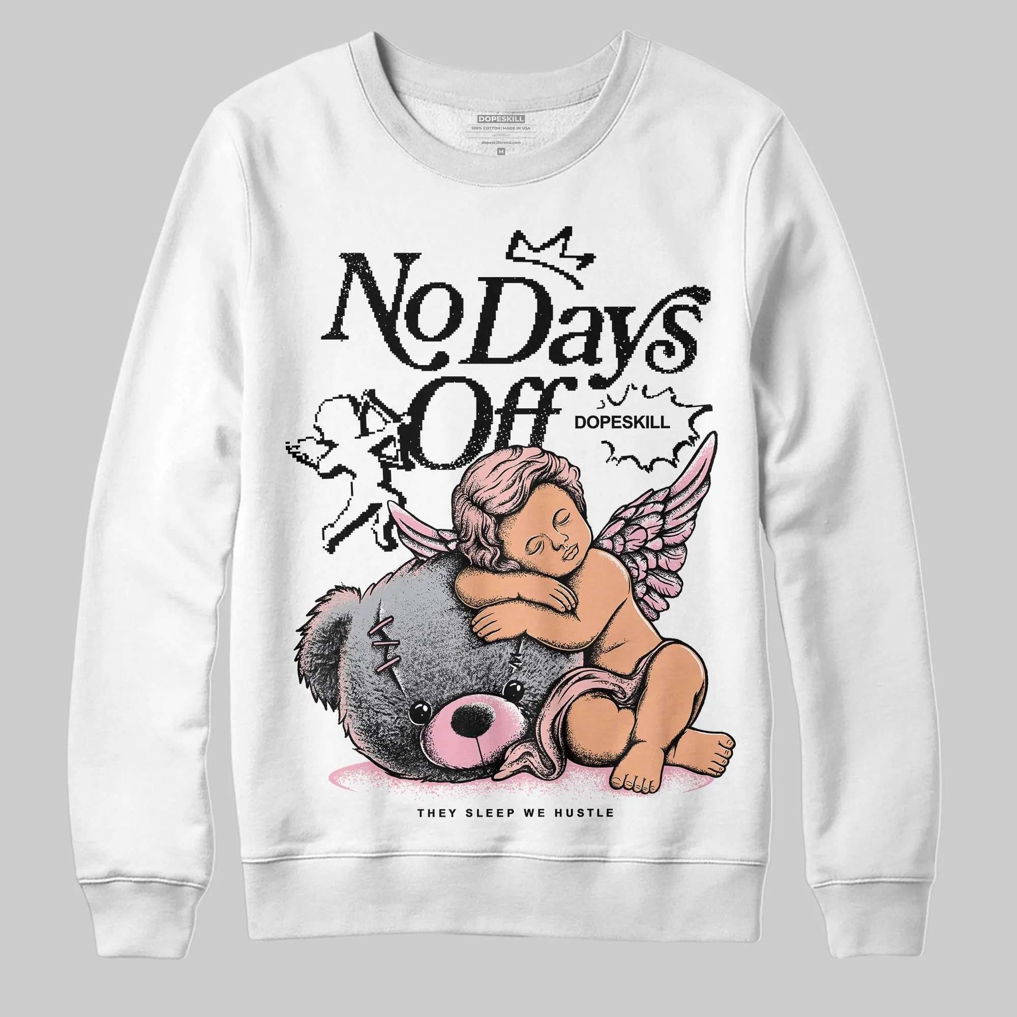 Stars Court White/Pink DopeSkill Sweatshirt New No Days Off Graphic sold by DopeSkill product image thumbnail 2