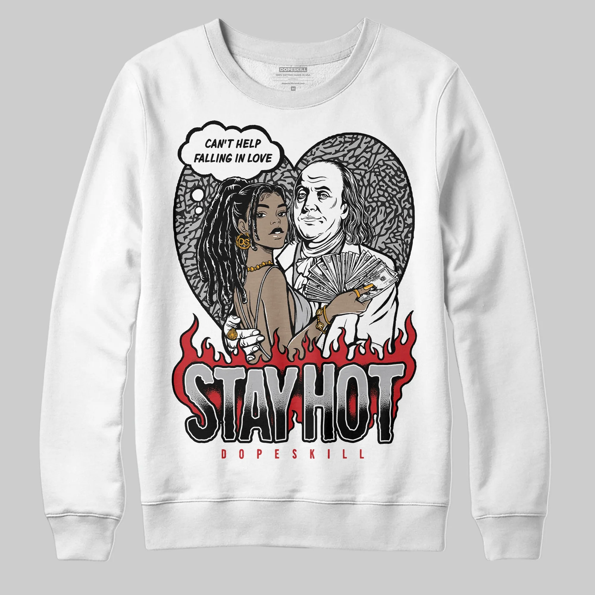 Black Cement 3s DopeSkill Sweatshirt Stay Hot Graphic sold by DopeSkill product image thumbnail 2