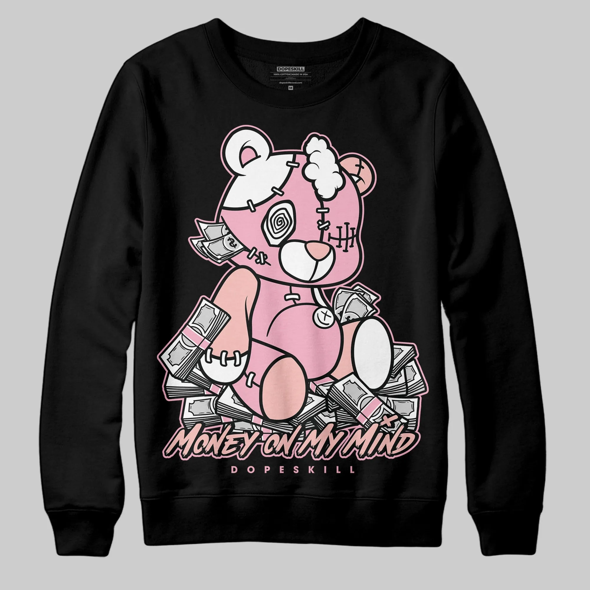 Stars Court White/Pink DopeSkill Sweatshirt MOMM Bear Graphic sold by DopeSkill